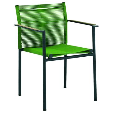Alfresco Home Jakarta Stackable Dining Arm Chair in Olive, , large