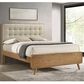 Pacific Landing Robyn Queen Upholstered Platform Bed in Cool Biege and Light Ash, , large