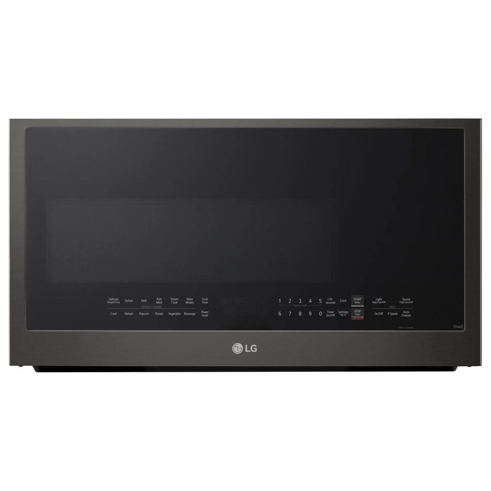 LG 2 Cu. Ft. Over-The-Range Microwave Oven in PrintProof Black Stainless Steel, , large