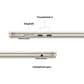 Apple MacBook Air 15.3" Laptop - Apple M4 chip 10-core CPU - 24GB RAM - 10-core GPU - 512GB SSD in Starlight with 3-Year AppleCare+, , large