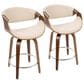 Lumisource Curvo Counter Stool in Cream (Set of 2), , large