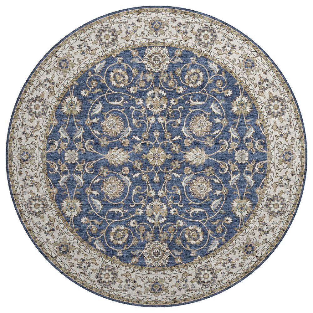 Dalyn Rug Company Hatay HY1 8" Round Navy Area Rug, , large