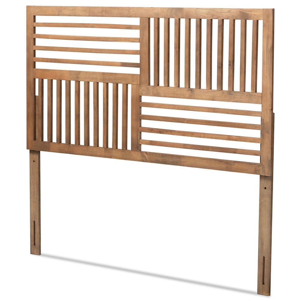 Baxton Studio Adler King Headboard in Ash Walnut, , large