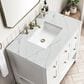 James Martin Vanities Breckenridge 36" Single Bathroom Vanity in Bright White with 3 cm Ethereal Noctis Quartz Top and Rectangular Sink, , large