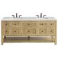 James Martin Vanities Breckenridge 72" Double Bathroom Vanity in Light Natural Oak with 3 cm Arctic Fall Solid Surface Top and Rectangular Sinks, , large