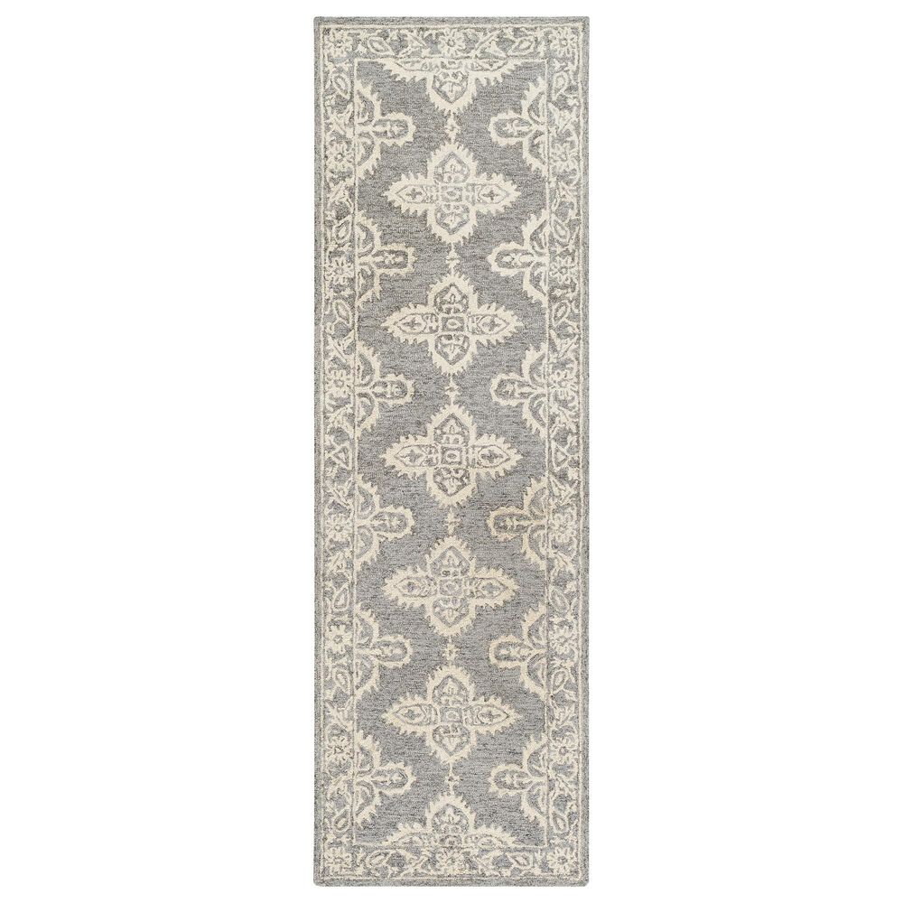 Surya Granada GND-2302 2'6" x 8' Medium Gray and Beige Scatter Rug, , large