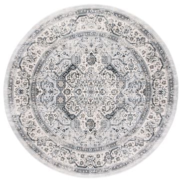 Safavieh Isabella 6"7" Round Dark Grey and Cream Area Rug, , large