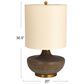 Creative Coop Salem Stoneware Table Lamp in Mushroom Brown, , large