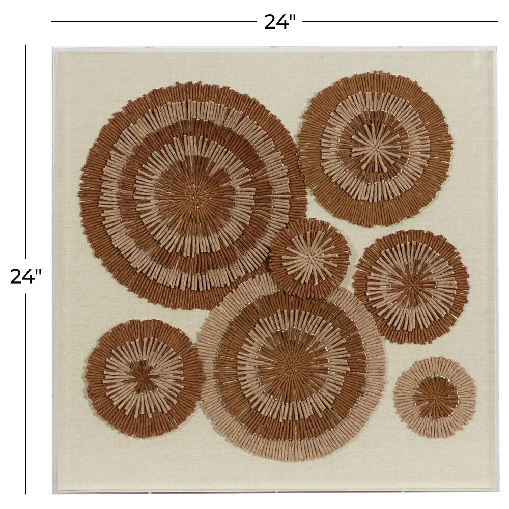 Novogratz 24&quot; x 24&quot; Wall Decor in Tan, Brown and Beige, , large