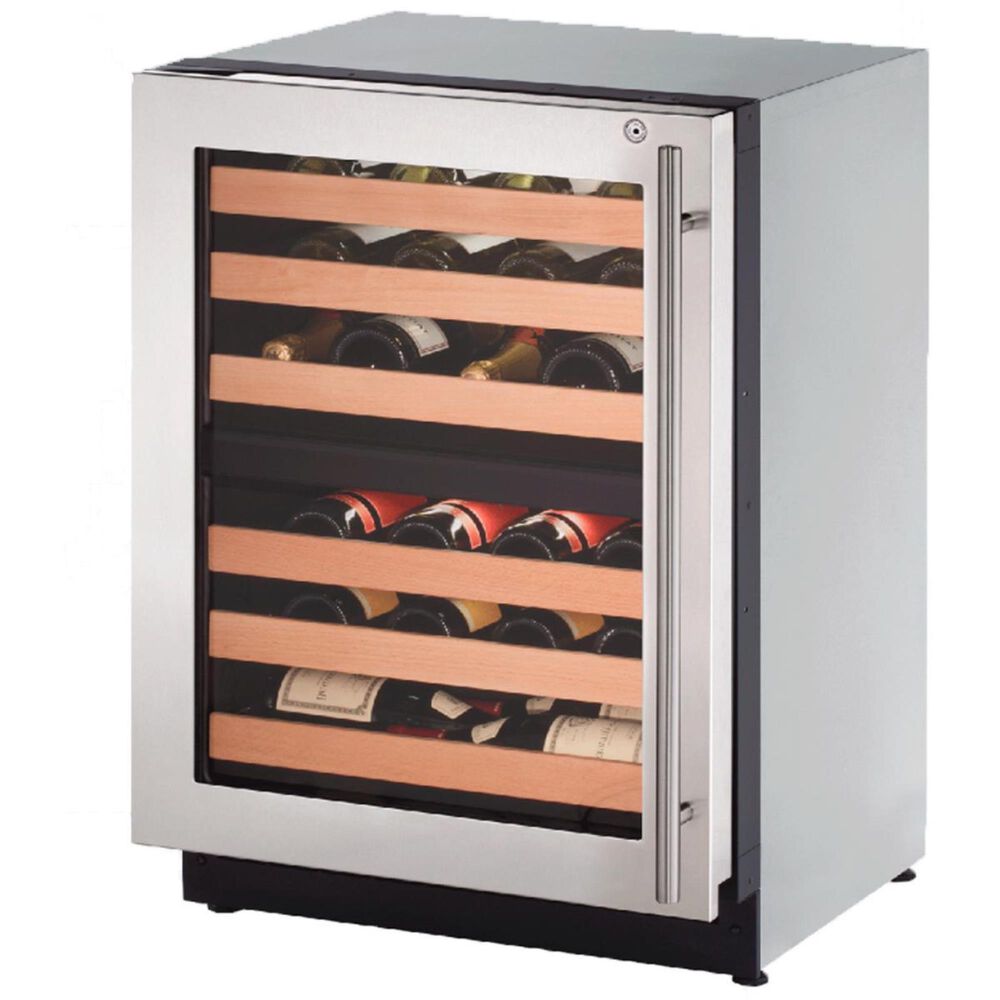 U-Line 24" Wine Cooler Stainless Frame (Lock) with Left-Hand Hinged, , large