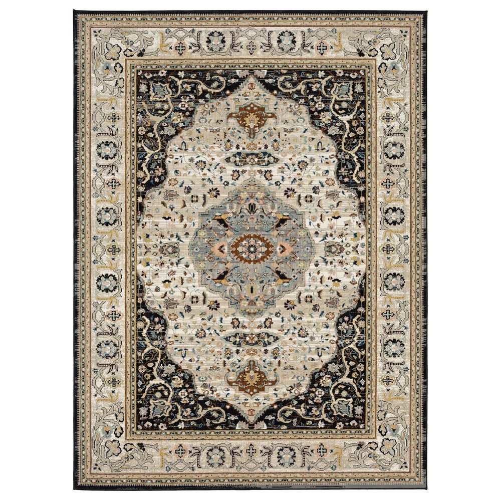 Karastan Zephyr Chronos 92123-90166 2"4" x 7"10" Black Runner, , large