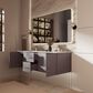 Lexora Home Geneva 60" Double Bathroom Vanity in Dark Grey with 2 cm White Quartz Top and Rectangular Sinks, , large