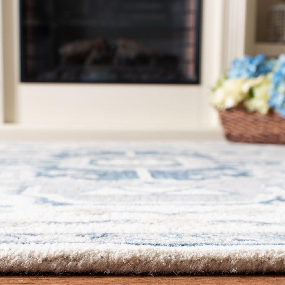 Safavieh Micro-Loop 8&#39; x 10&#39; Ivory and Navy Area Rug, , large