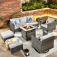 HOMLUX 7-Piece Patio Sofa Set in Gray, , large
