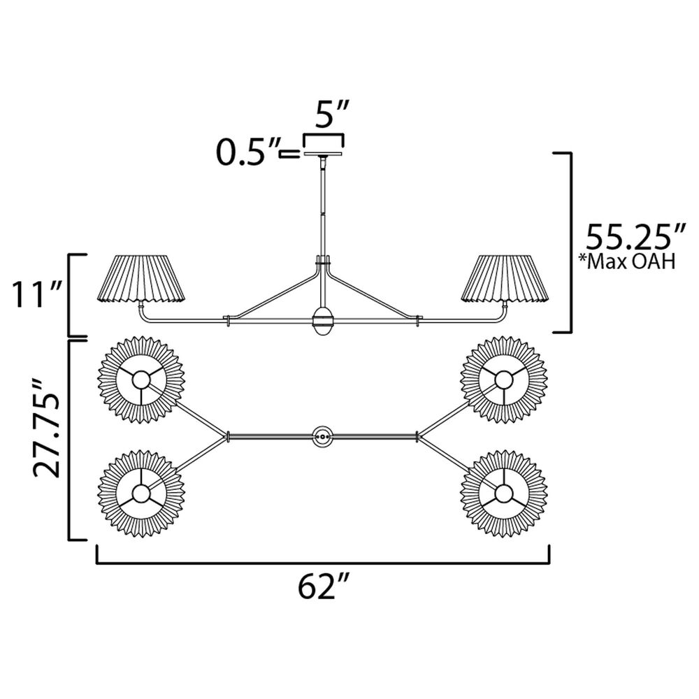 Maxim Lighting Dunbridge 4-Light Chandelier in Antique Bronze, , large