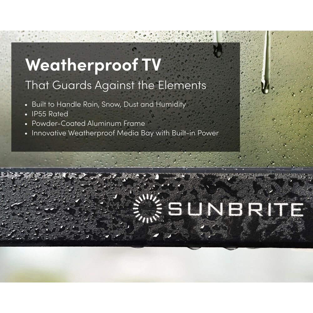 Sunbrite 55&quot; Solis Series - Full Sun - 4K UHD HDR in Black - Smart Outdoor TV, , large