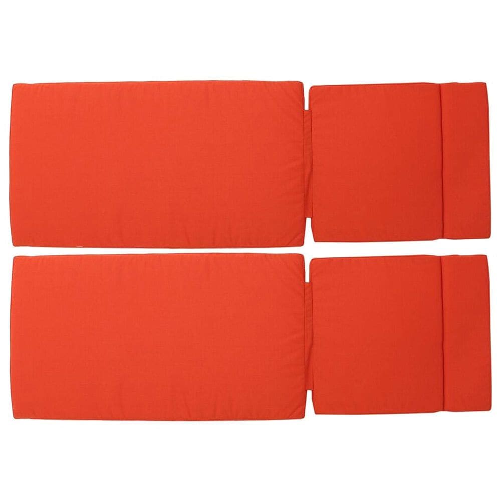 Hearth and Haven Salem 27.5&quot; x 79.25&quot; Outdoor Chaise Lounge Cushion in Orange &#40;Set of 2&#41;, , large