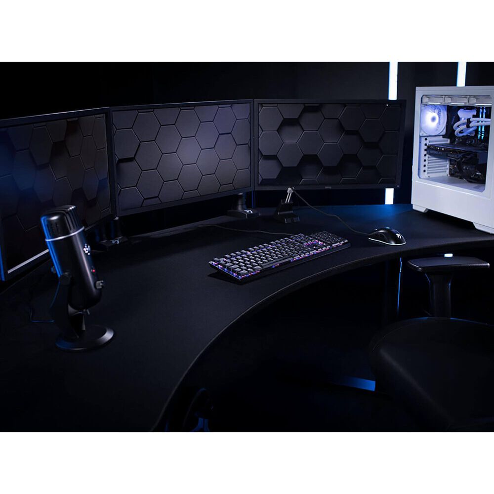 Arozzi Arena Angelo Gaming Desk in Pure Black &#40;Box 1 of 2&#41;, , large