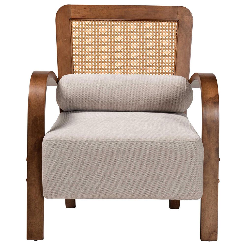 Baxton Studio Sage Arm Chair in Light Grey, , large