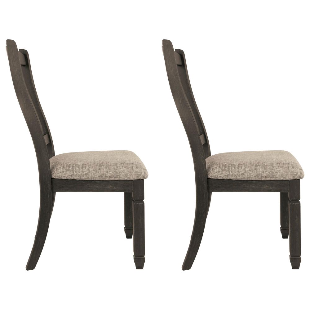 Ashley Tyler Creek Dining Chair Set of 2 in Black and Grayish Brown, , large