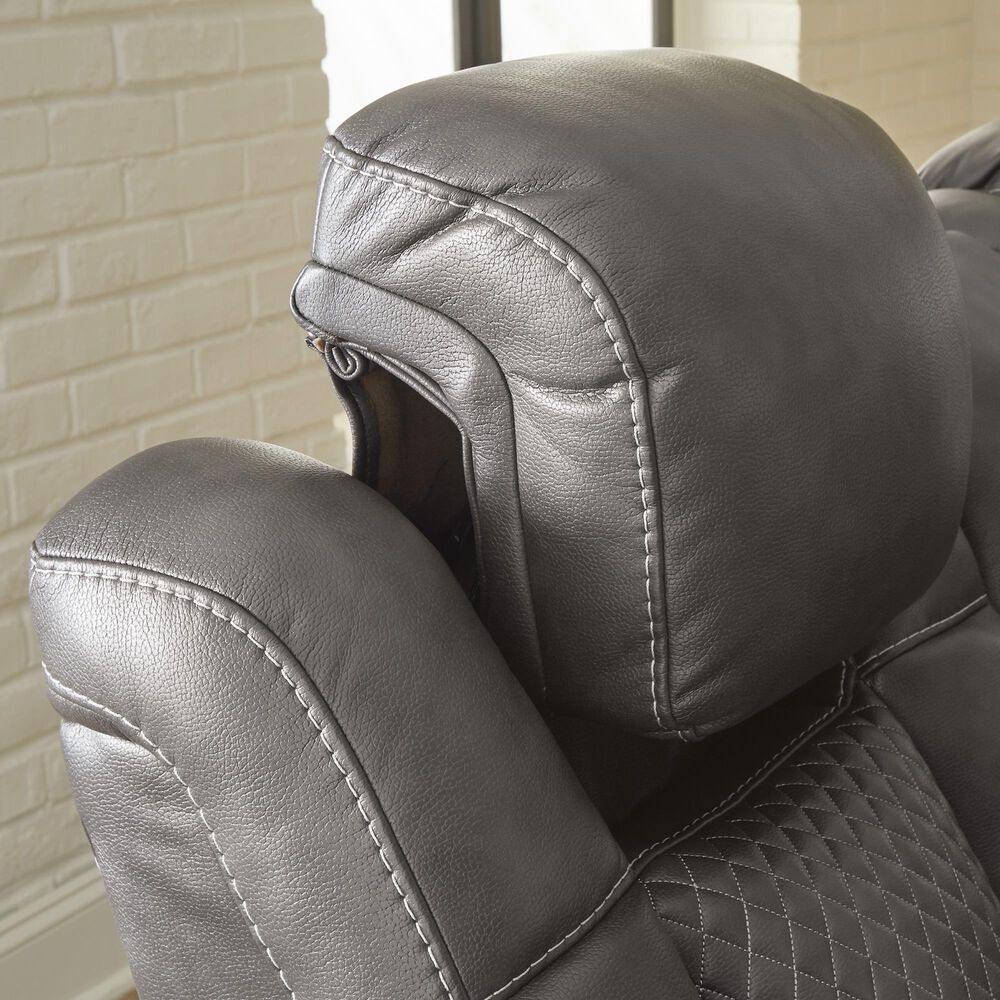 Ashley Fyne-Dyme 2-Piece Power Reclining Living Room Set in Shadow, , large