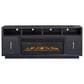 Legends Home Sunset 83" Fireplace Console with Fireplace Insert in Seal Skin Black, , large
