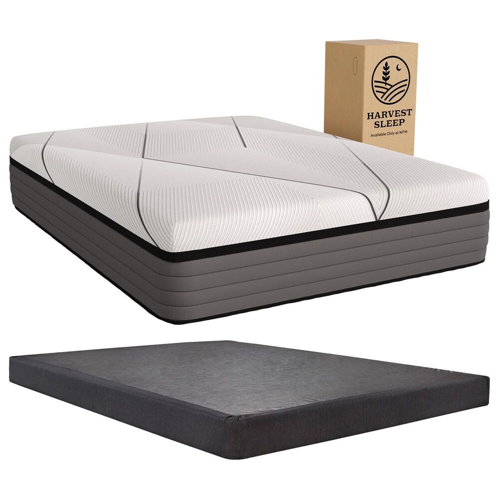 Harvest Sleep Rose Firm Hybrid Twin Mattress with Low Profile Box Spring, , large