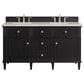 James Martin Vanities Lorelai 60" Double Vanity in Black Onyx with 3 cm Victorian Silver Quartz Top, , large