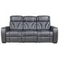 Mayberry Hill Blitz Manual Reclining Sofa in Simba Slate and Black Welt, , large