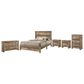 Crown Mark Elmer 5 Piece Queen Bedroom Set with Two Nightstands in Rustic Brown, , large