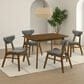 Armen Living Amaris Side Chair with Charcoal Upholstery in Warm Walnut (Set of 4), , large