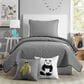 Peking Handicraft Corbin 2-Piece Twin Quilt Set in Grey, , large