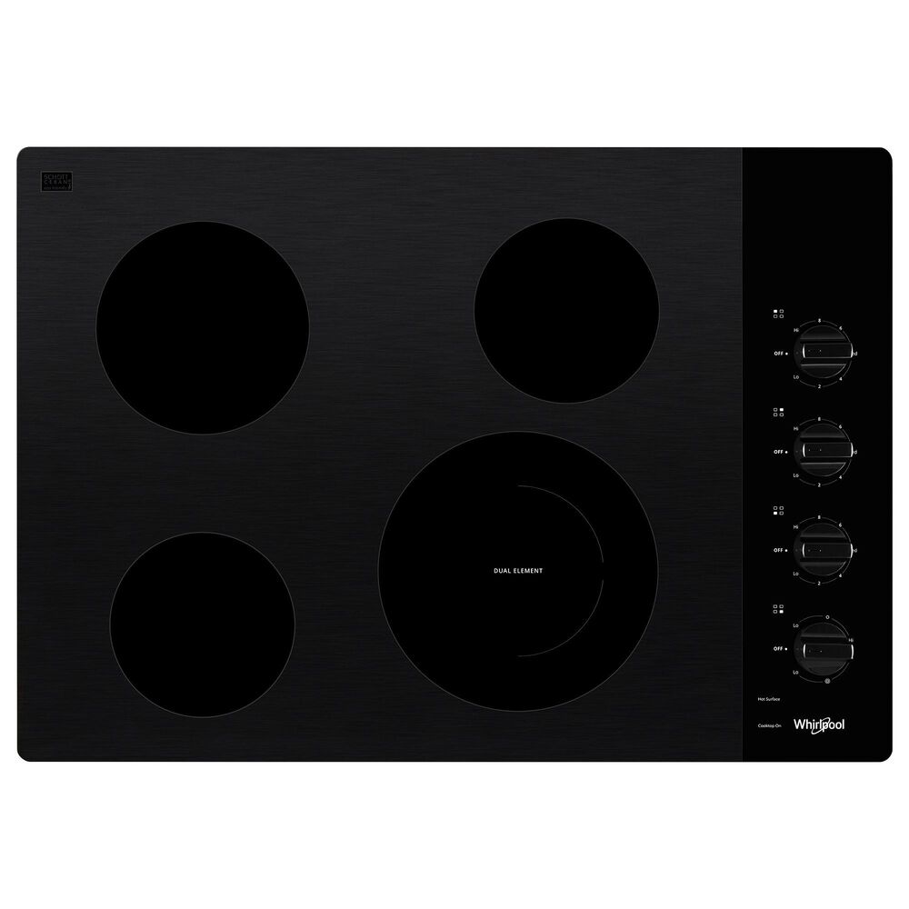 Whirlpool 2-Piece Kitchen Package with 5.0 Cu. Ft. Single Wall Oven and Electric Cooktop in Fingerprint Resistant Stainless Steel and Black, , large