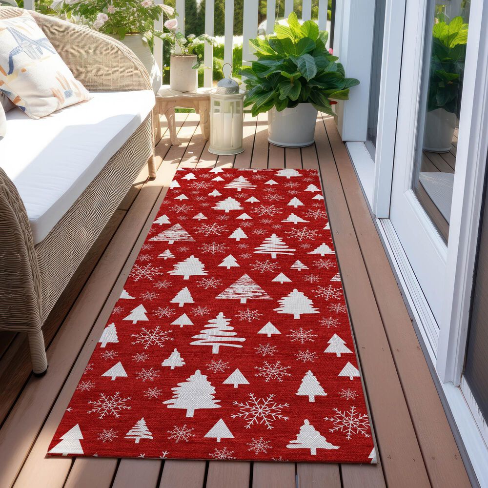 Dalyn Rug Company Wonderland WN23 2&#39;3&quot; x 7&#39;6&quot; Red Indoor/Outdoor Runner, , large