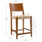 Linon Home Decor Cadence Counter Stool in Brown and Natural (Set of 2), , large