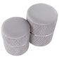 Lumisource Cinch 2-Piece Nesting Ottoman Set in Silver, , large