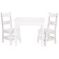 Melissa & Doug Wooden Table and 2 Chairs in White, , large