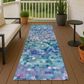 Dalyn Rug Company Kaleidoscope Turquoise 2"3" x 7"6" Indoor/Outdoor Runner, , large