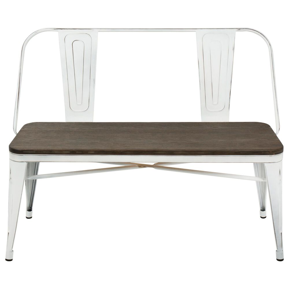 Lumisource Oregon Bench in Espresso and White, , large