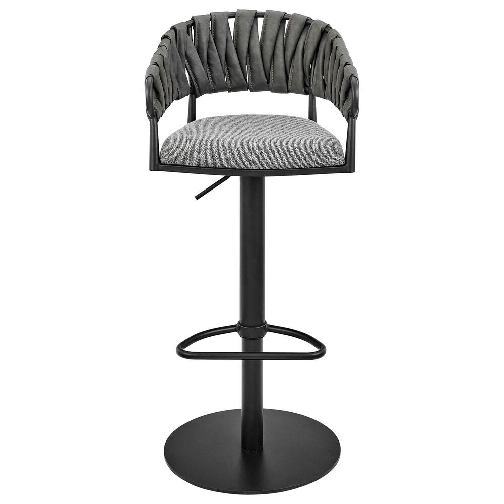 Blue River Blaise Swivel Adjustable Stool in Black, , large