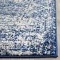 Safavieh Evoke EVK270A 2"2" x 13" Navy and Ivory Runner, , large