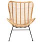 Baxton Studio Colorado Rattan Accent Chair in Natural Brown and Black, , large