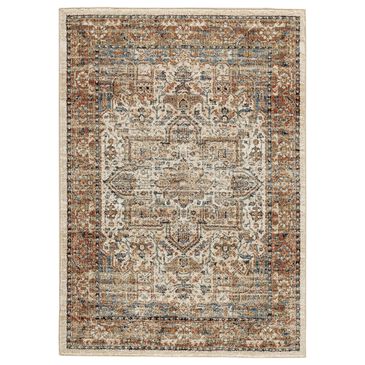 Signature Design by Ashley Jirair 7"10" x 10" Tan, Blue and Rust Area Rug, , large