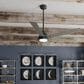 Hunter Gravity 72" Ceiling Fan with LED Light in Matte Black, , large