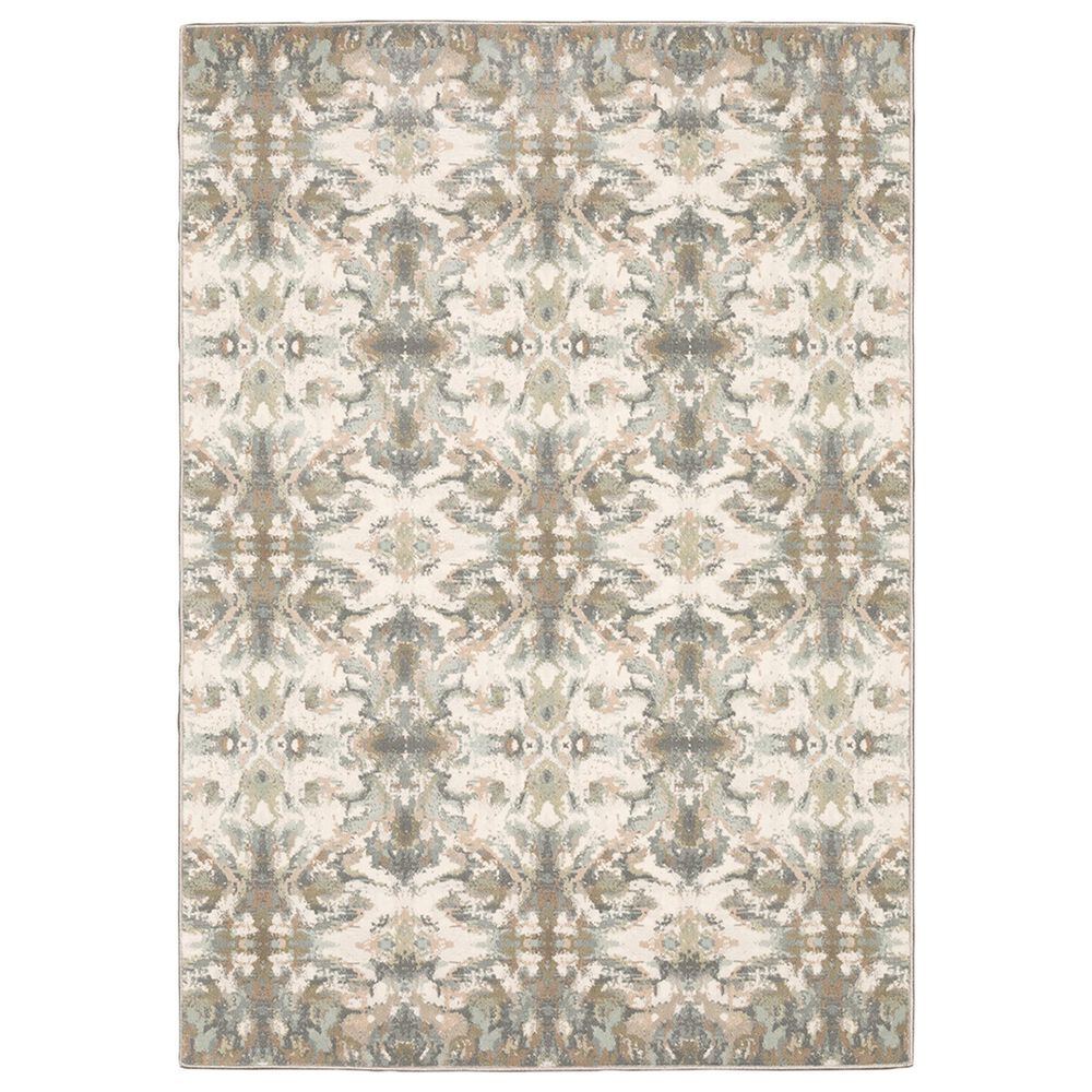 Oriental Weavers Capistrano Distressed 535B1 6'7" x 9'6" Ivory Area Rug, , large