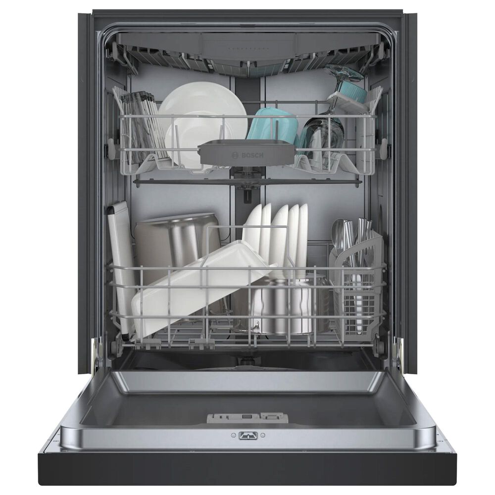 Bosch 300 Series 24&#39;&#39; Built-In Recessed Handle Dishwasher with 8 Wash Cycles in Black, , large