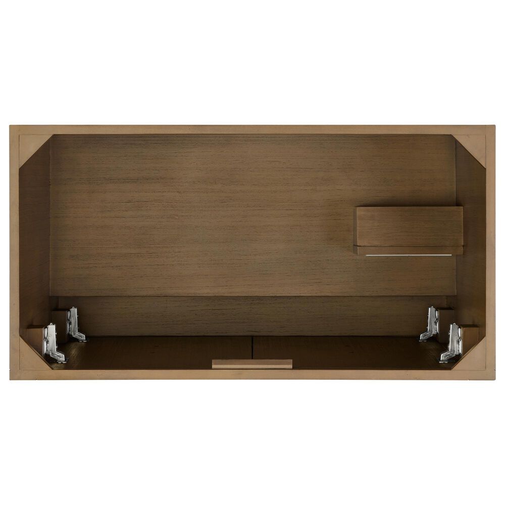 37B Fenwick 36" Single Bathroom Vanity in Kona with Glossy White Composite Stone Top and Backsplash, , large