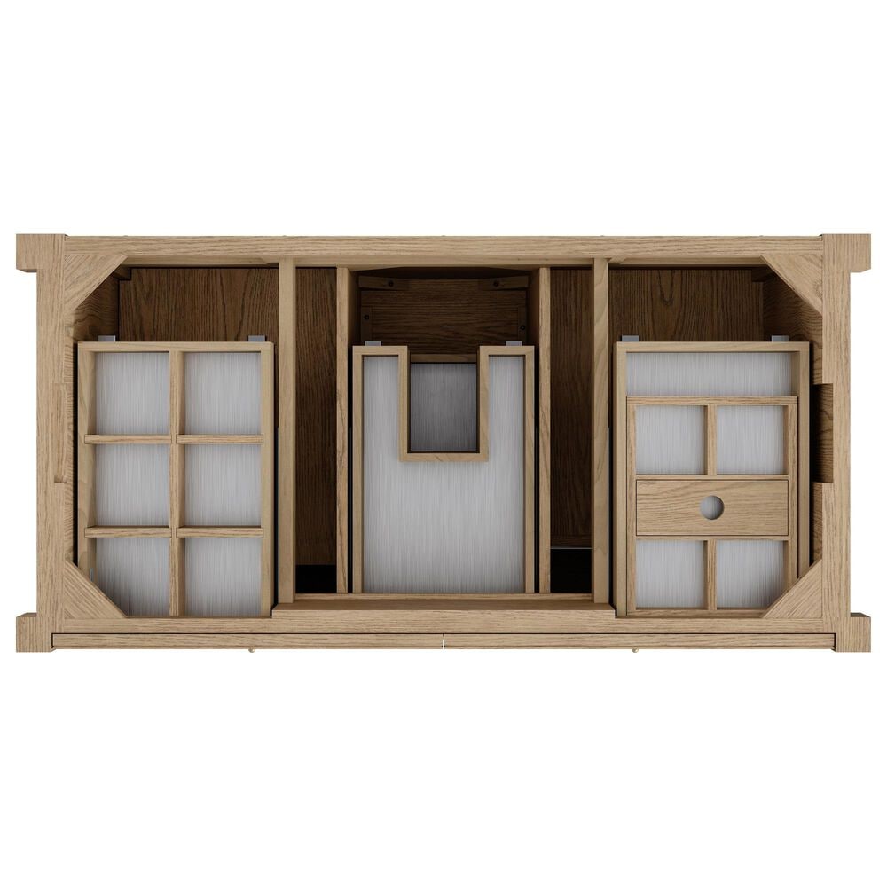 James Martin Kinnsden 48" Single Bathroom Vanity in Weathered Oak with 3 cm Phantome Eclos Top and Rectangular Sink, , large