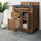 James Martin Vanities Bristol 30" Single Bathroom Vanity in Saddle Brown with 3 cm Charcoal Soapstone Quartz Top and Rectangular Sink, , large