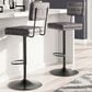 Ashley Strumford Tall Swivel Barstool with Gray Seat in Black, , large